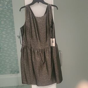 Stylish Black and Gold Patterned Dress